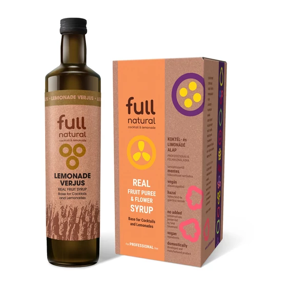 Full natural Verzsü limonádé gyümölcsszirup tároló dobozban (3 kg)
